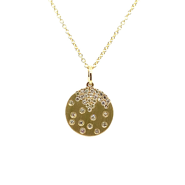 Petite Diamond Confetti Circle Necklace