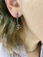 Diamond "OHM" Dangle Earrings