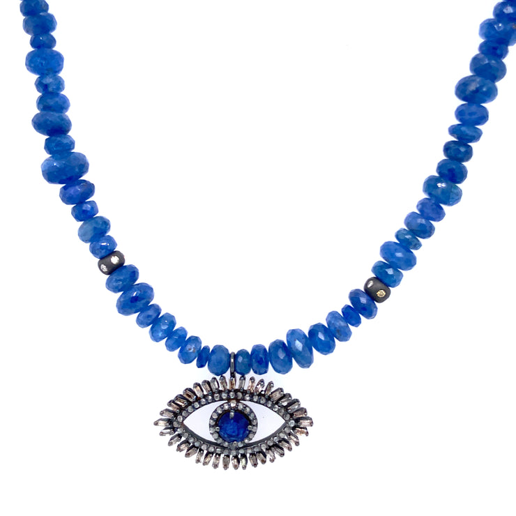 Heart Evil Eye Icon Seed Bead Necklace - VivaLife Jewelry