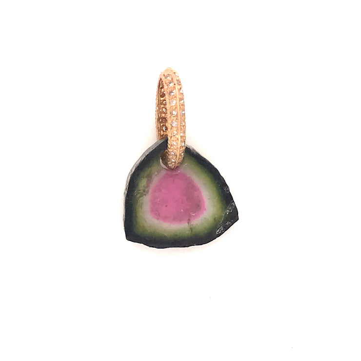 Watermelon Tourmaline Charm