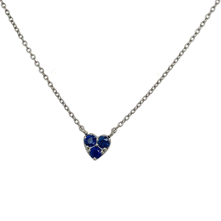 Petite Gemstone Heart Necklace