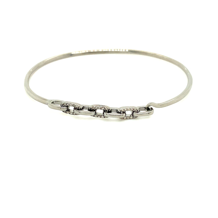 Diamond Link Bangle Bracelet