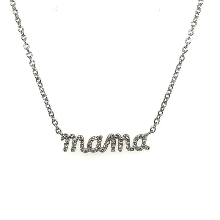 Diamond "MAMA" Necklace