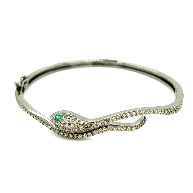 Diamond Pave Snake Bangle