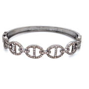 Diamond Open Link Bangle