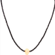 Black Diamond Necklace with Opal Center