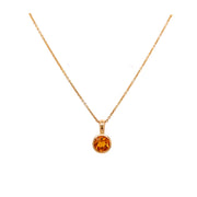 Bezel Set Citrine Necklace