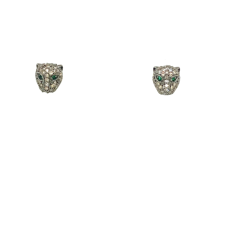 Mini Diamond Panther Head Studs
