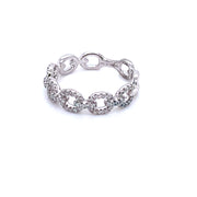 Diamond Chain Link Ring