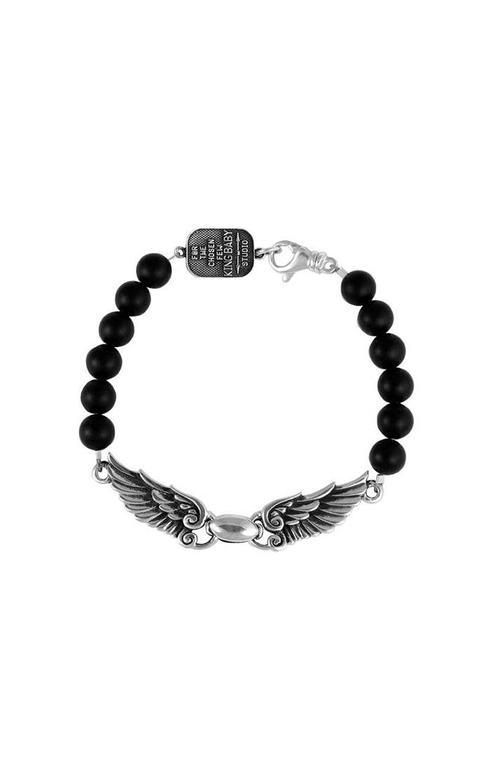 King Baby Onyx Bead Wingspan Bracelet
