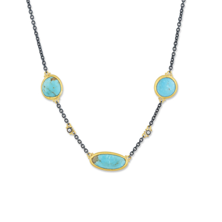 Lika Behar Triple Stone KATYA Necklace