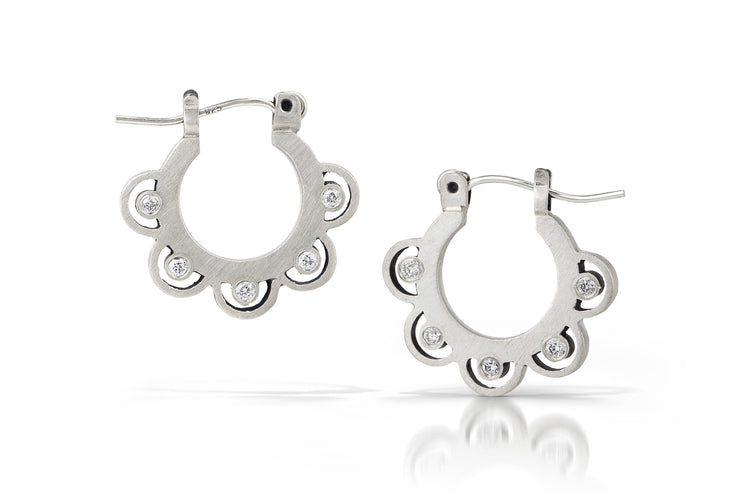 Belle Brooke Mini Mandala Hoop Earrings