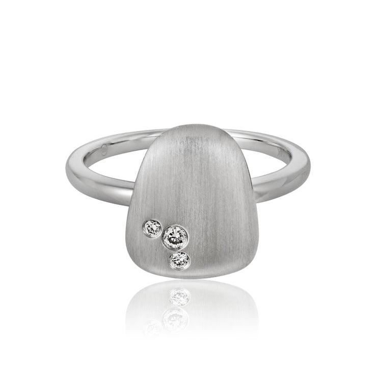 Matte Finish Organic Shape Diamond Ring