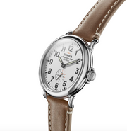 Shinola Runwell 41mm (White Dial+Brown Strap)