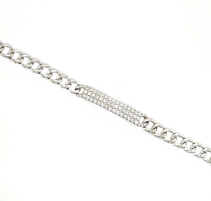 Diamond Pave ID Bracelet