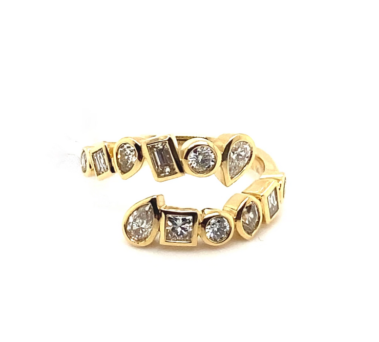 Multi Shape Bezel Set Diamond Ring