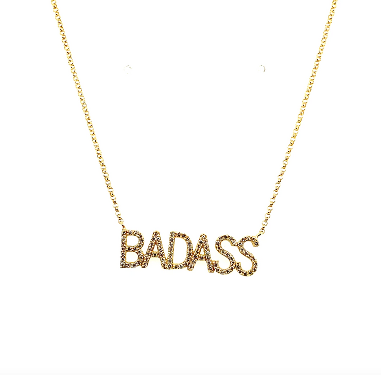 Diamond "BADASS" Necklace