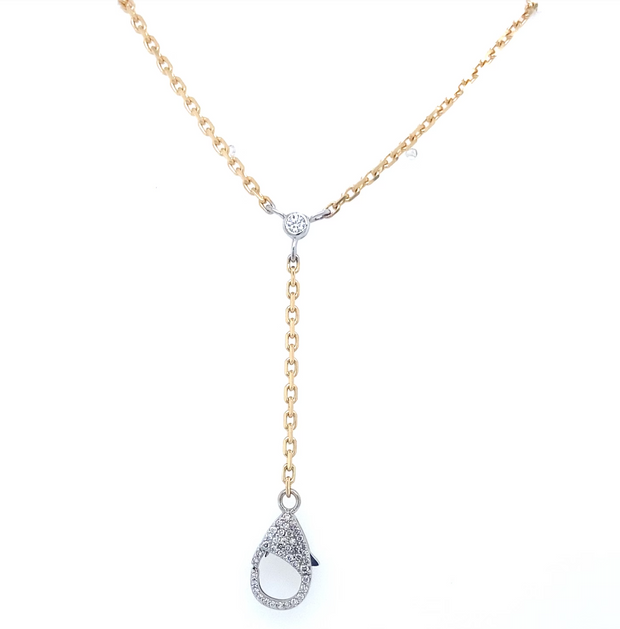 Diamond Clasp Lariat Necklace