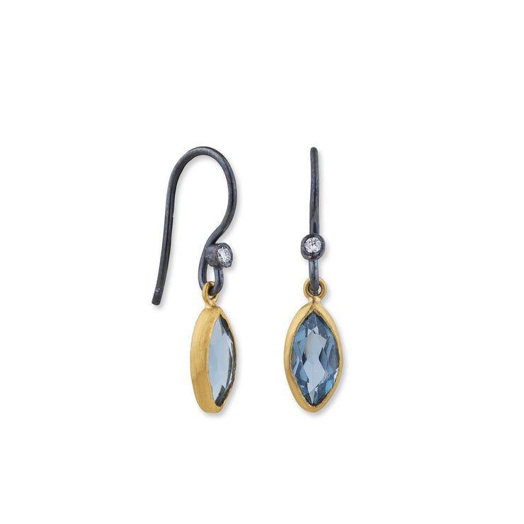 Lika Behar "THAMES" Blue Topaz Earrings