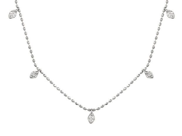 13 Diamond Dangle Necklace