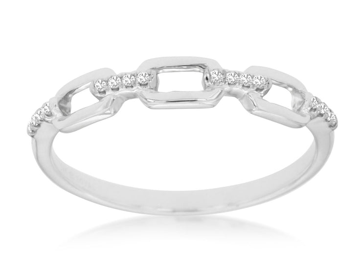 Open Link Band with Diamonds