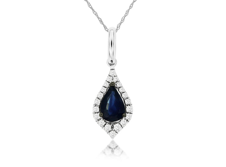 Pear Sapphire & Diamond Necklace