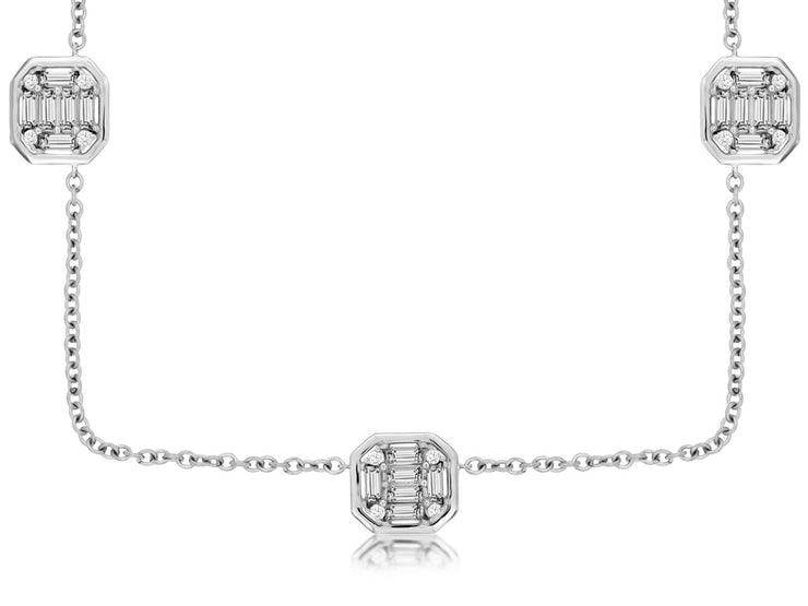 Invisible Set Diamond Necklace