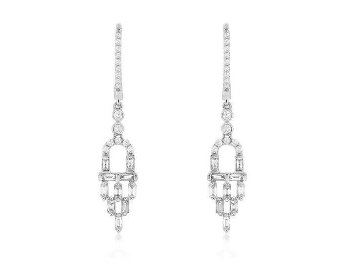Art Deco Inspired Diamond Huggy Earrings