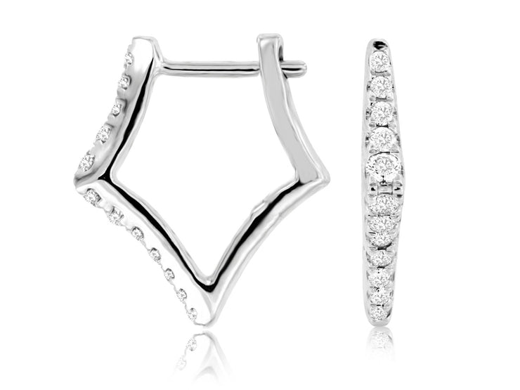 Geometric Shape Open Diamond Earrings