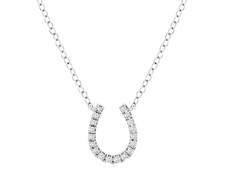 Petite Diamond Horse Shoe Necklace