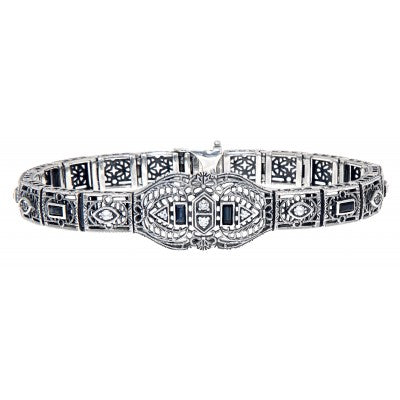 Art Deco Inspired Sapphire Bracelets