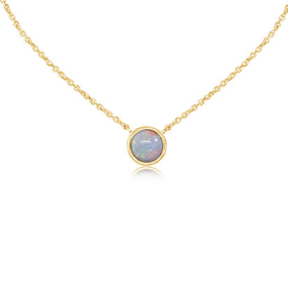 Round Opal Necklace