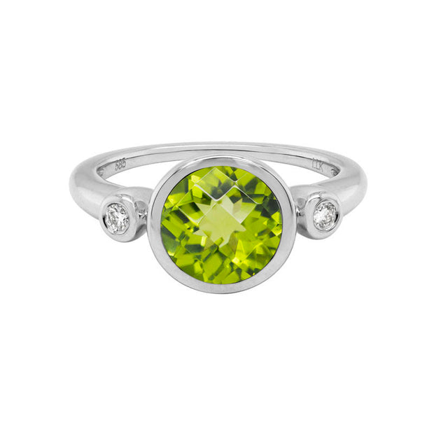 Bezel Set Peridot Ring